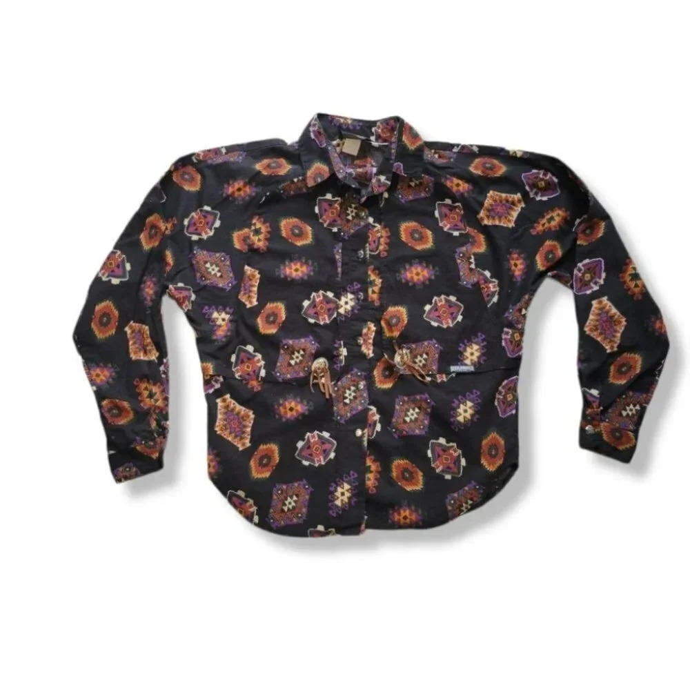 Rough Riders Vintage Style Western Button up Shirt